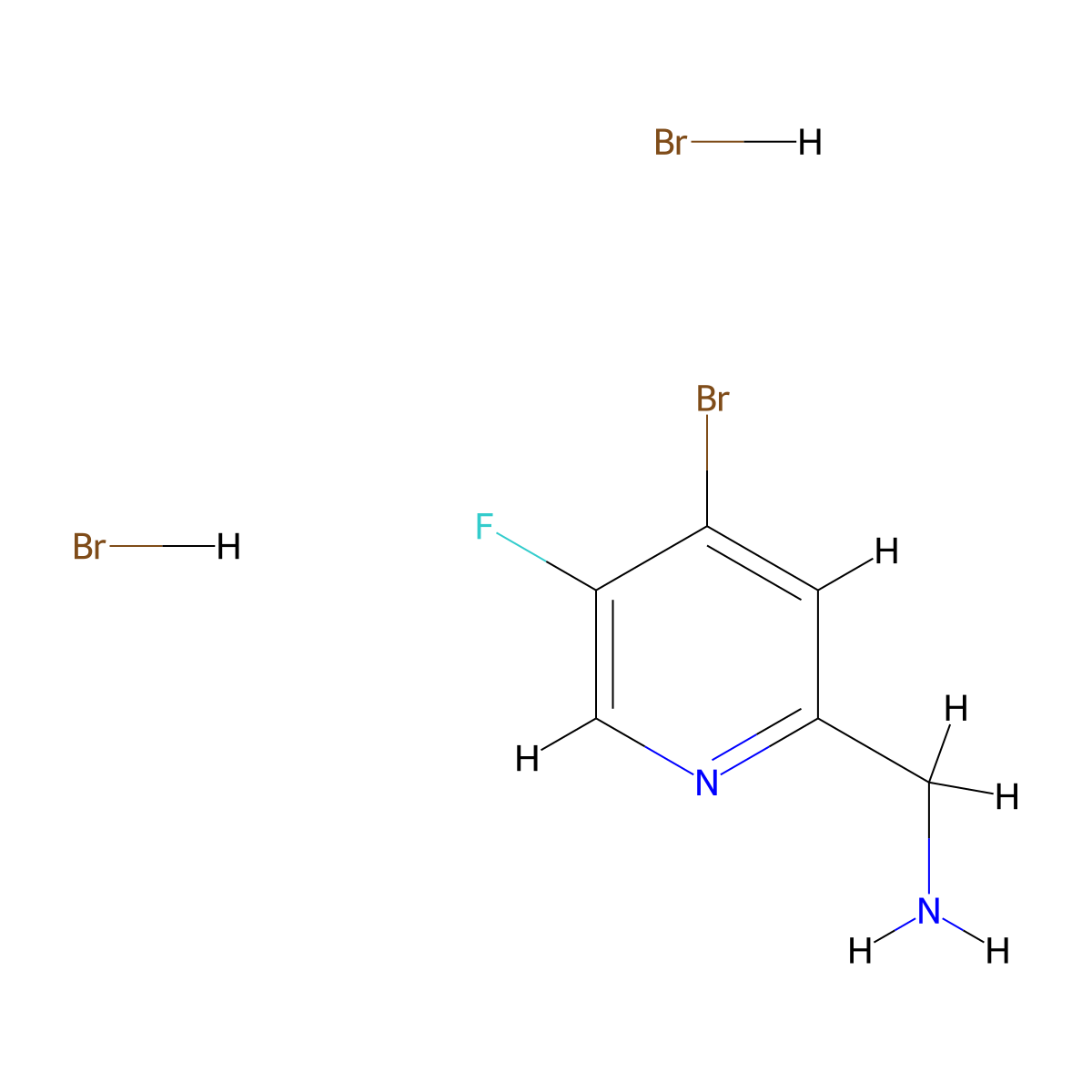 1-(4-Bromo-5-fluoropyridin-2-yl)methanamine dihydrobromide molecular structure, CAS 2955708-52-6