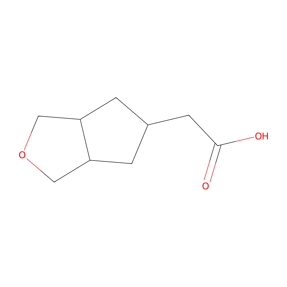 2-{hexahydro-1H-cyclopenta[c]furan-5-yl}acetic acid molecular structure, CAS 2955708-60-6