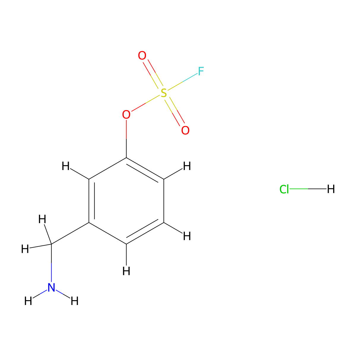 3-(Aminomethyl)phenyl sulfurofluoridate hydrochloride molecular structure, CAS 2955708-67-3
