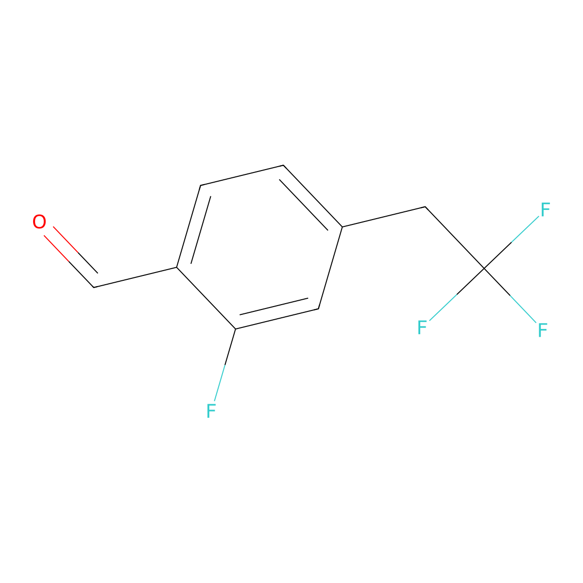 2-Fluoro-4-(2,2,2-trifluoroethyl)benzaldehyde molecular structure, CAS 2955708-74-2