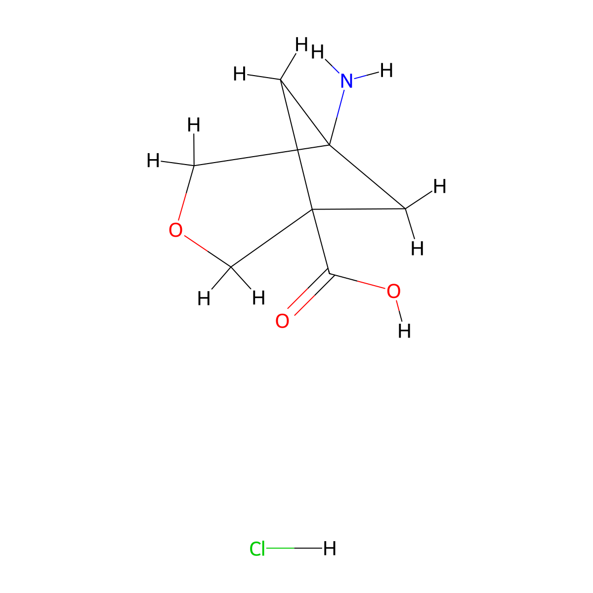 5-Amino-3-oxabicyclo[3.1.1]heptane-1-carboxylic acid hydrochloride molecular structure, CAS 2955708-75-3