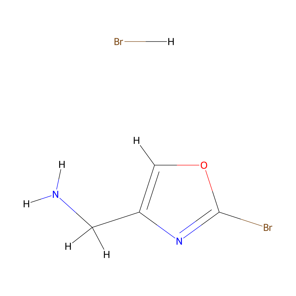 1-(2-Bromo-1,3-oxazol-4-yl)methanamine hydrobromide molecular structure, CAS 2955708-81-1