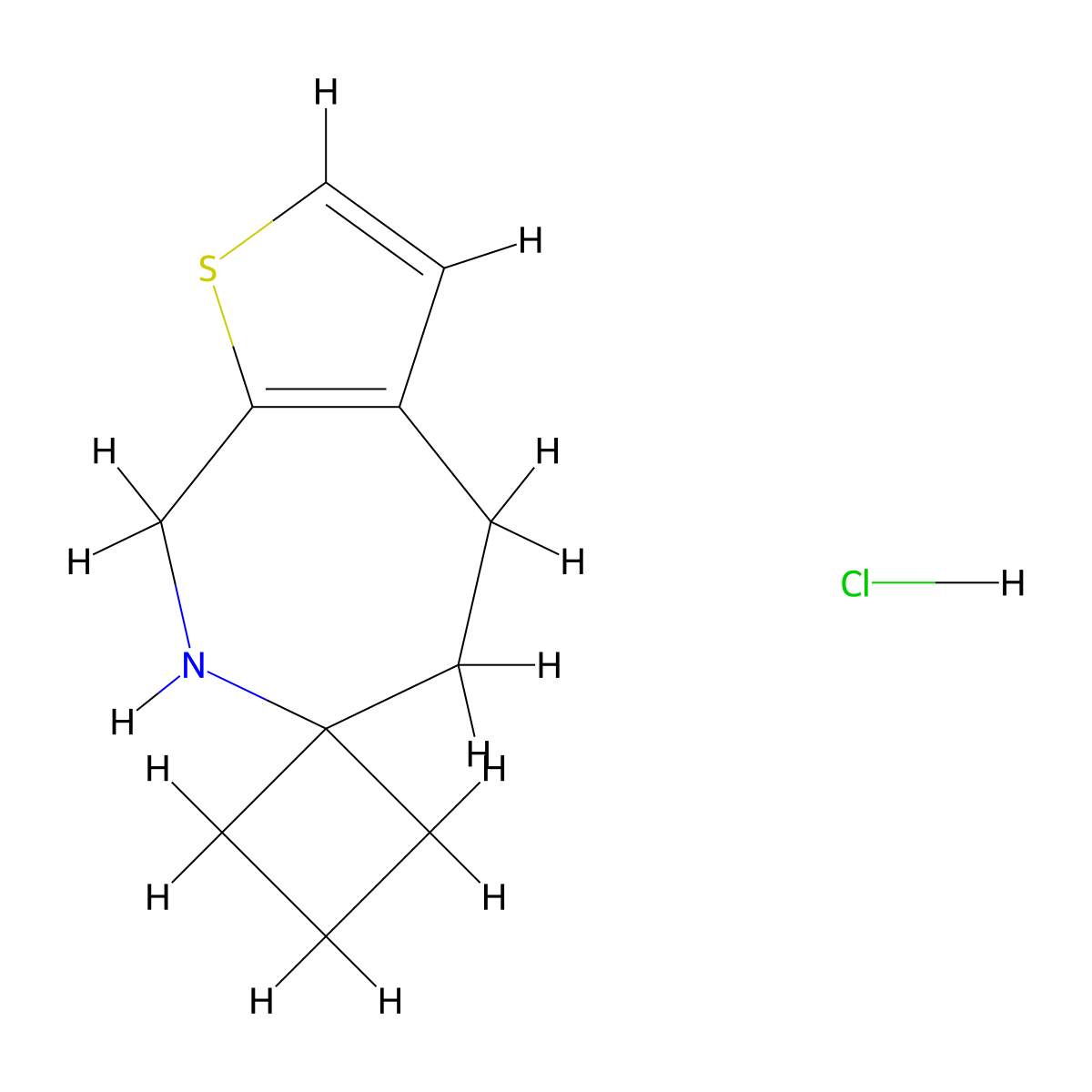 4',5',7',8'-Tetrahydrospiro[cyclobutane-1,6'-thieno[2,3-c]azepine] hydrochloride molecular structure, CAS 2955708-89-9