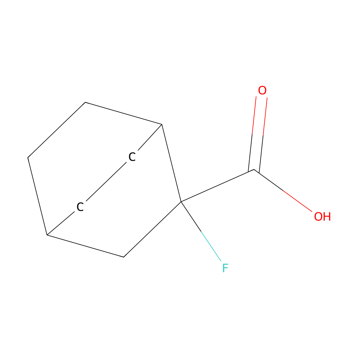 2-Fluorobicyclo[2.2.2]octane-2-carboxylic acid molecular structure, CAS 2955708-95-7