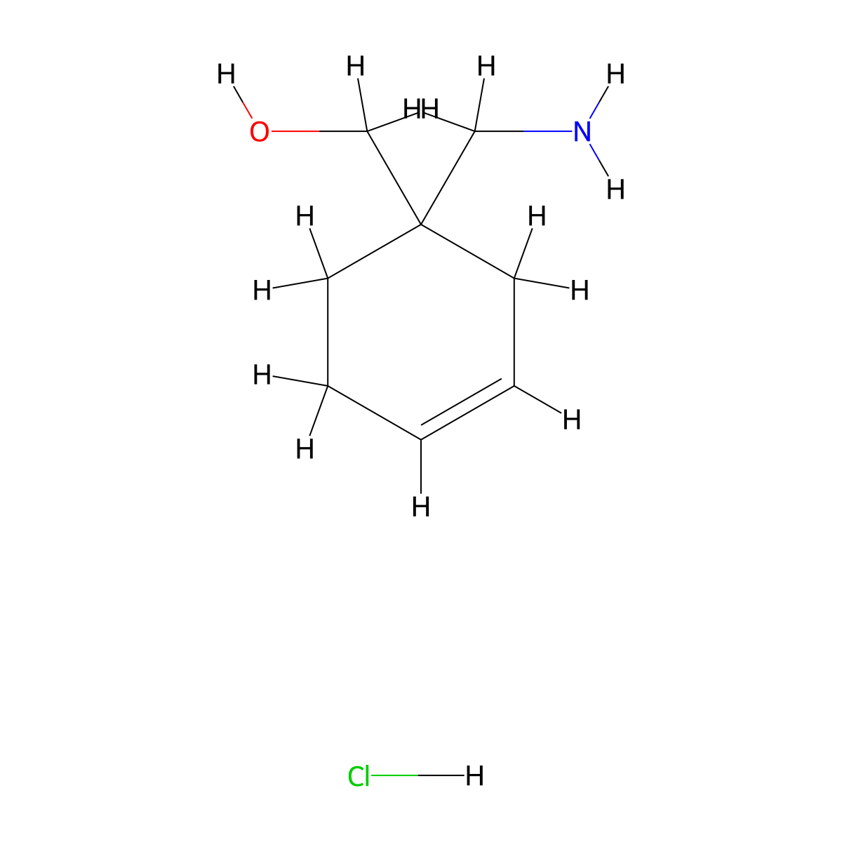 [1-(Aminomethyl)cyclohex-3-en-1-yl]methanol hydrochloride molecular structure, CAS 2955709-00-7