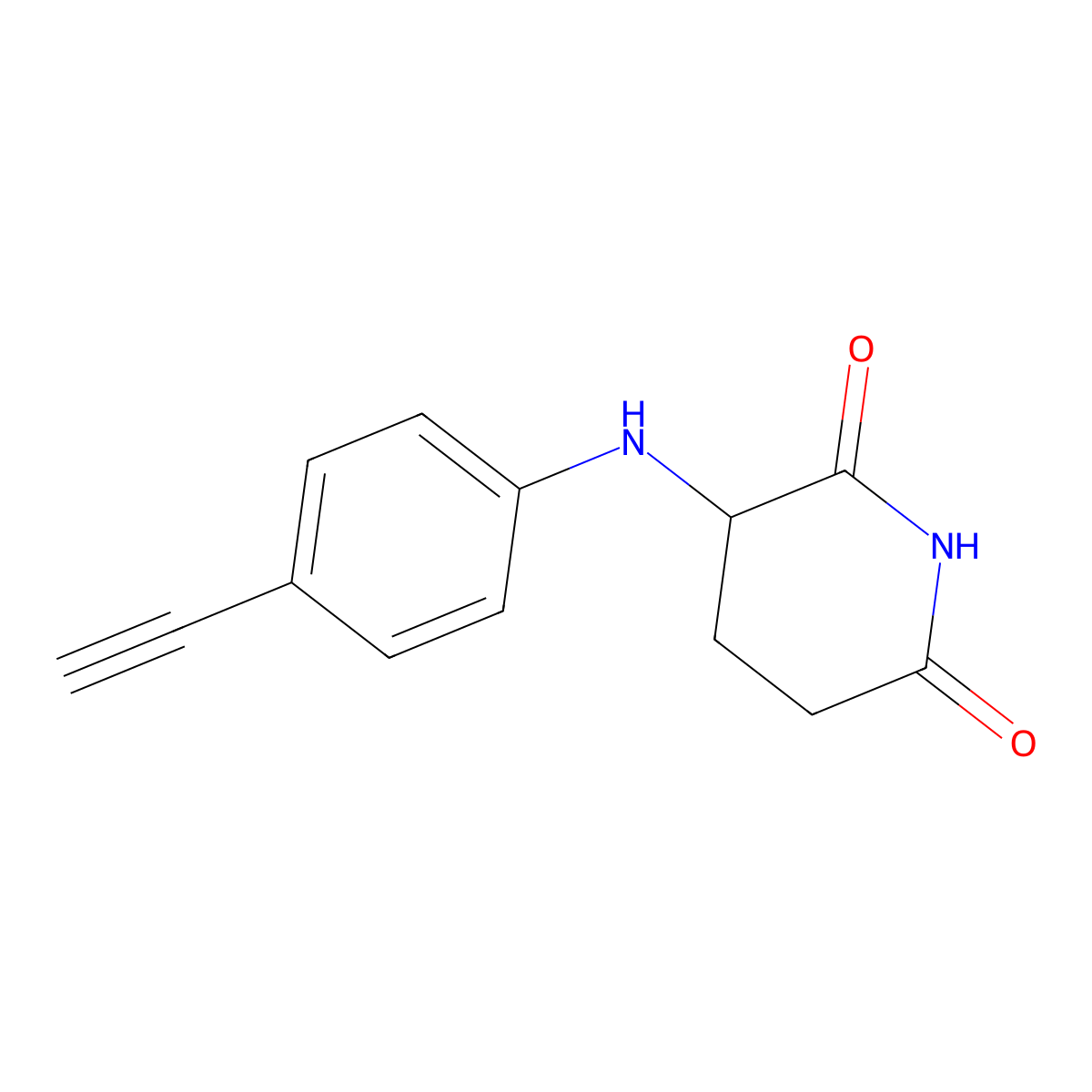 3-((4-Ethynylphenyl)amino)piperidine-2,6-dione molecular structure, CAS 2955709-06-3