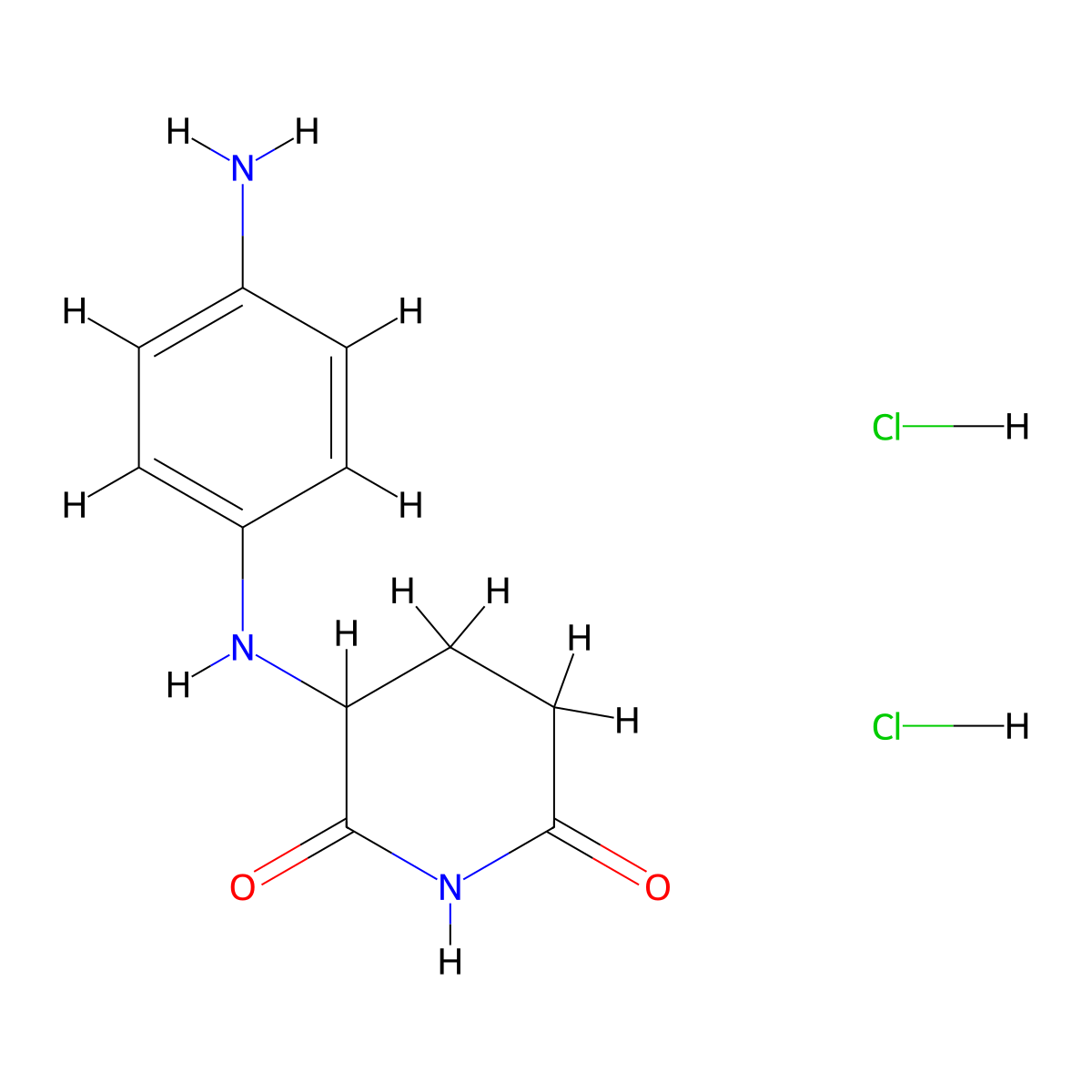 3-[(4-Aminophenyl)amino]piperidine-2,6-dione dihydrochloride molecular structure, CAS 2955709-18-7