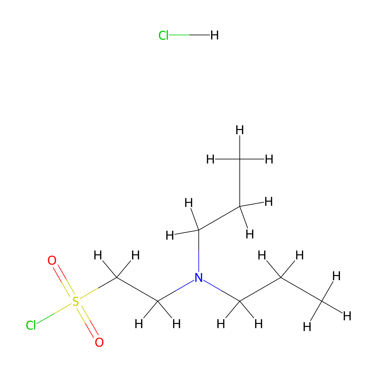 2-(Dipropylamino)ethane-1-sulfonyl chloride hydrochloride molecular structure, CAS 2955709-20-1