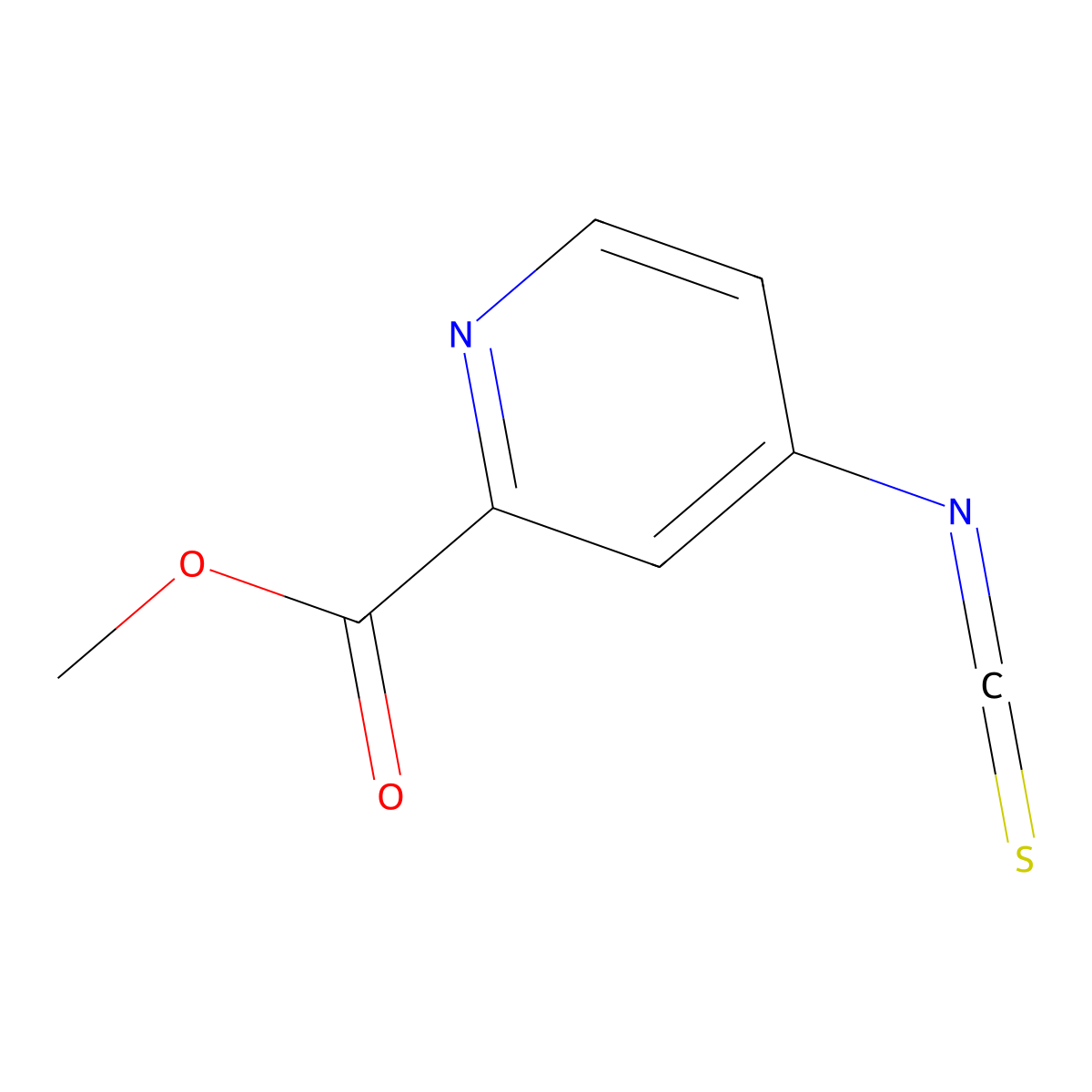 Methyl 4-isothiocyanatopyridine-2-carboxylate molecular structure, CAS 2955709-53-0
