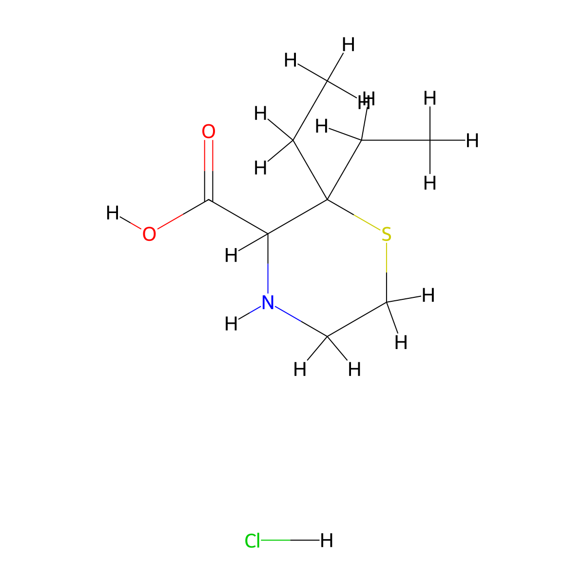 2,2-Diethylthiomorpholine-3-carboxylic acid hydrochloride molecular structure, CAS 2955709-63-2