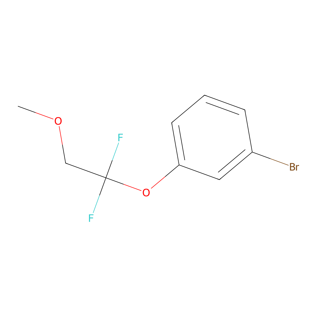 1-Bromo-3-(1,1-difluoro-2-methoxyethoxy)benzene molecular structure, CAS 2955709-65-4