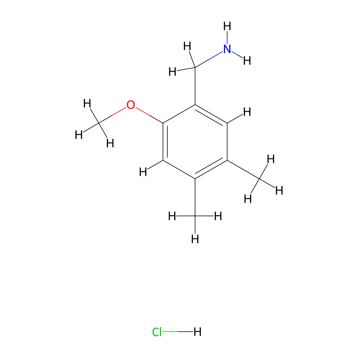 1-(2-Methoxy-4,5-dimethylphenyl)methanamine hydrochloride molecular structure, CAS 2955709-72-3