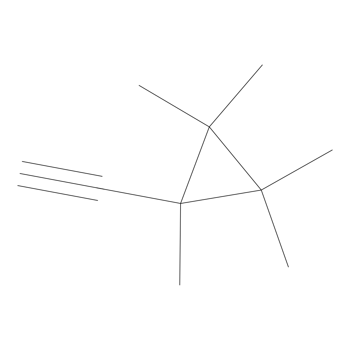 1-Ethynyl-1,2,2,3,3-pentamethylcyclopropane molecular structure, CAS 2955709-73-4