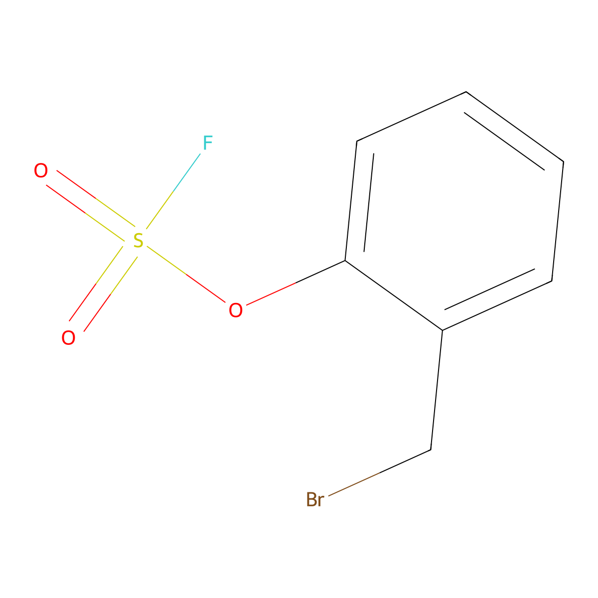 2-(Bromomethyl)phenyl sulfurofluoridate molecular structure, CAS 2955709-75-6