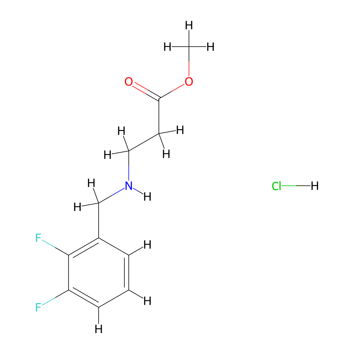 Methyl 3-{[(2,3-difluorophenyl)methyl]amino}propanoate hydrochloride molecular structure, CAS 2955709-86-9