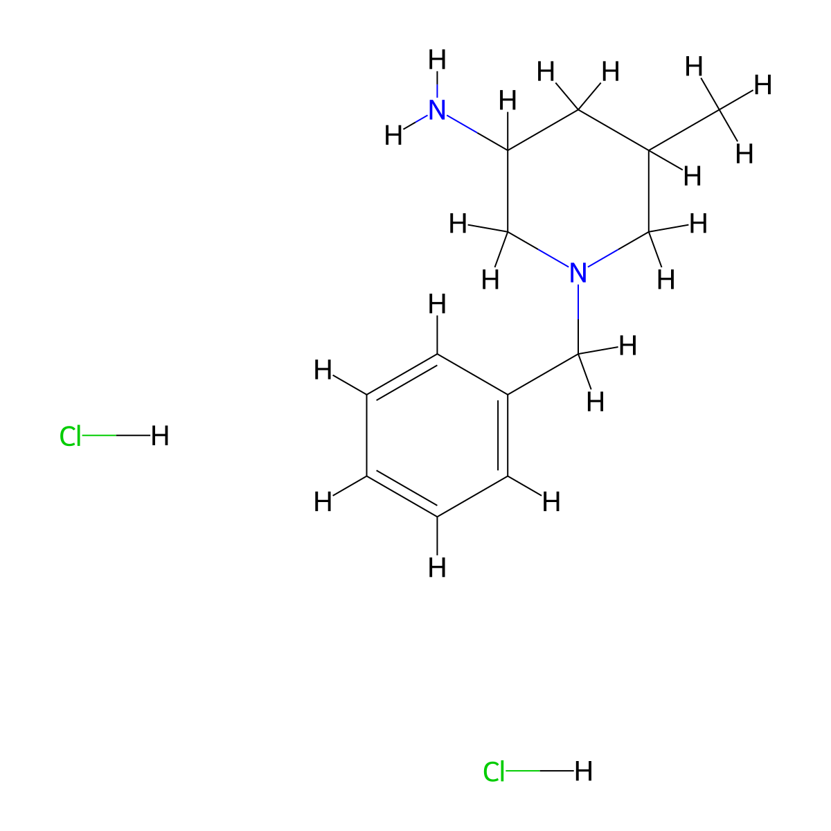 1-Benzyl-5-methylpiperidin-3-amine;dihydrochloride molecular structure, CAS 2955709-88-1