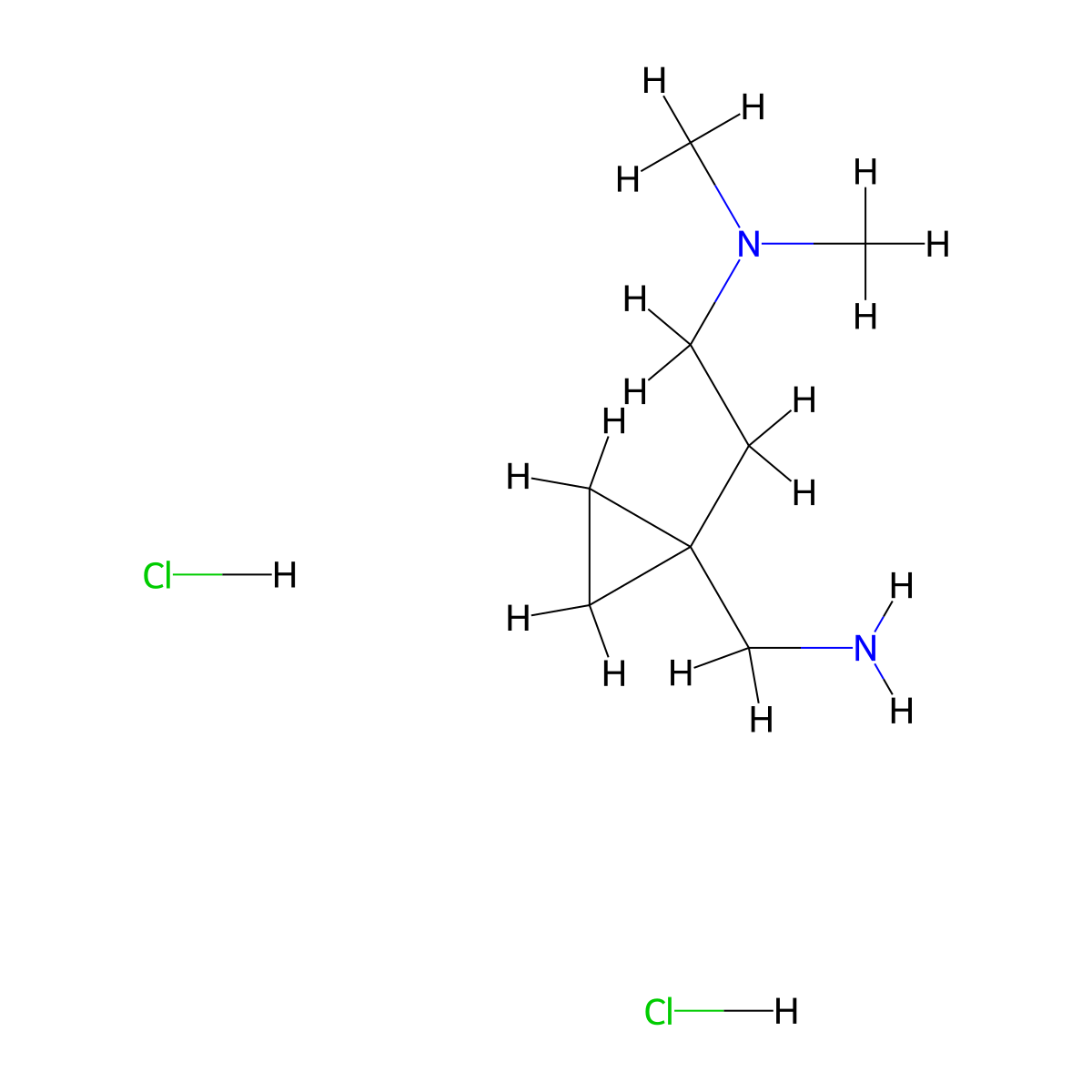 1-{1-[2-(Dimethylamino)ethyl]cyclopropyl}methanamine dihydrochloride molecular structure, CAS 2955709-94-9