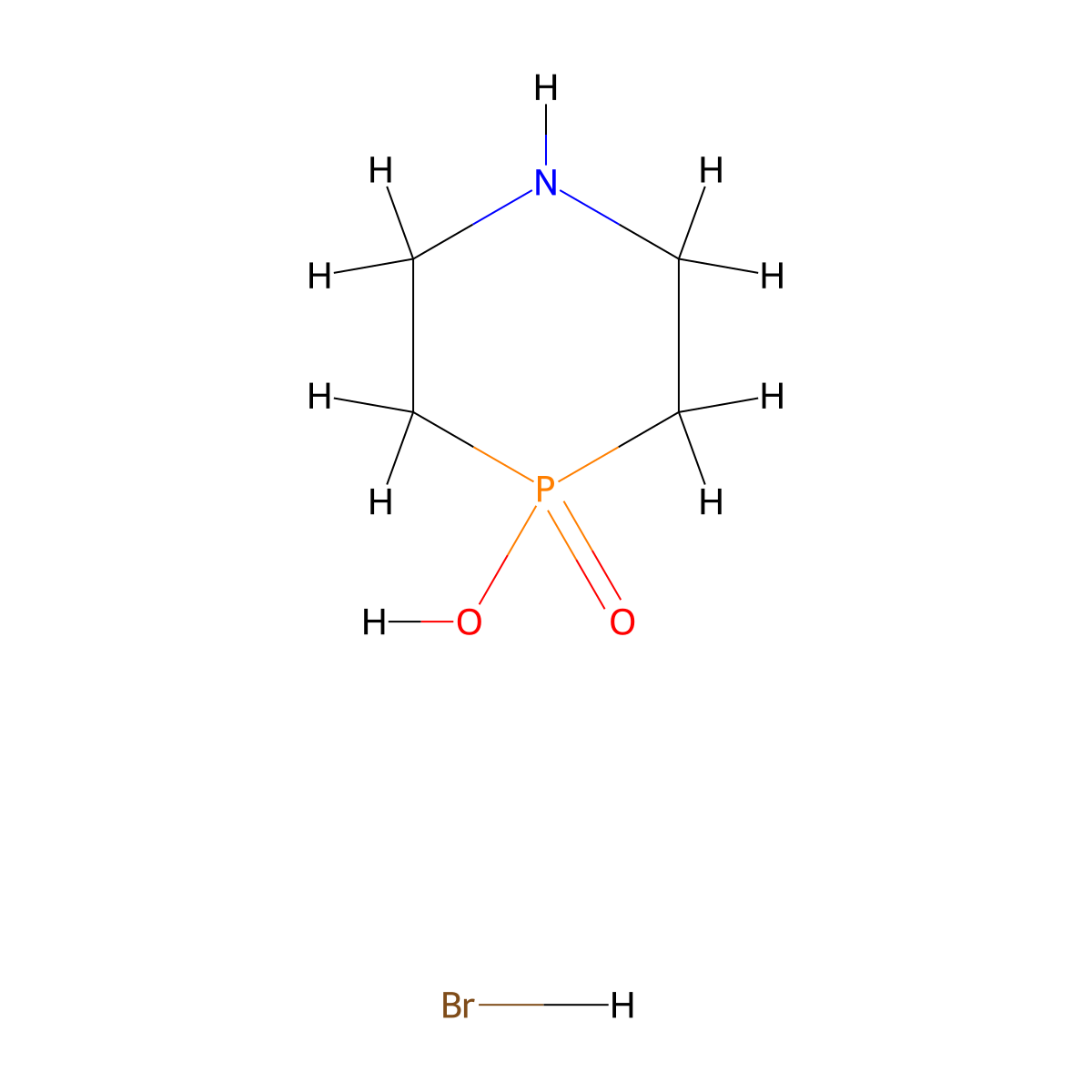 4-Hydroxy-1,4lambda5-azaphosphinane 4-oxide;hydrobromide molecular structure, CAS 2955710-00-4