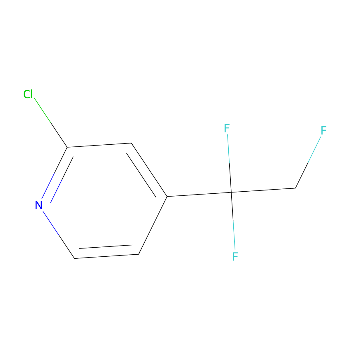 2-Chloro-4-(1,1,2-trifluoroethyl)pyridine molecular structure, CAS 2955710-09-3