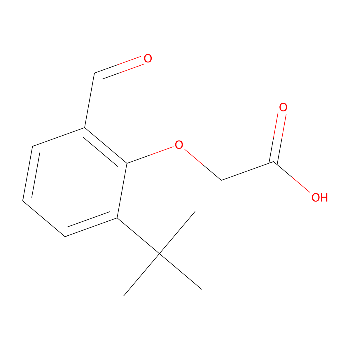 2-(2-Tert-butyl-6-formylphenoxy)acetic acid molecular structure, CAS 2955710-10-6