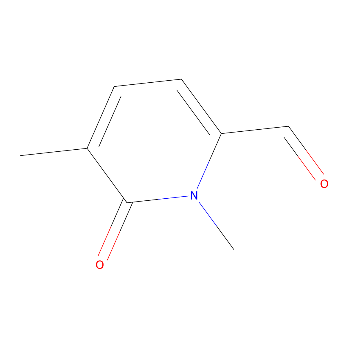 1,5-Dimethyl-6-oxo-1,6-dihydropyridine-2-carbaldehyde molecular structure, CAS 2955710-17-3