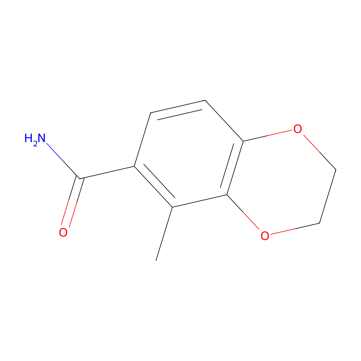 5-Methyl-2,3-dihydro-1,4-benzodioxine-6-carboxamide molecular structure, CAS 2955710-19-5