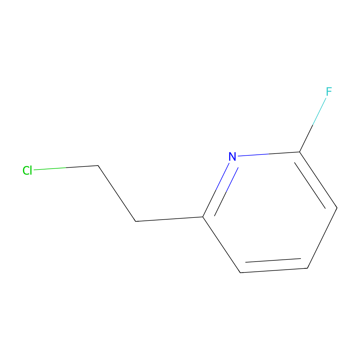 2-(2-Chloroethyl)-6-fluoropyridine molecular structure, CAS 2955710-20-8