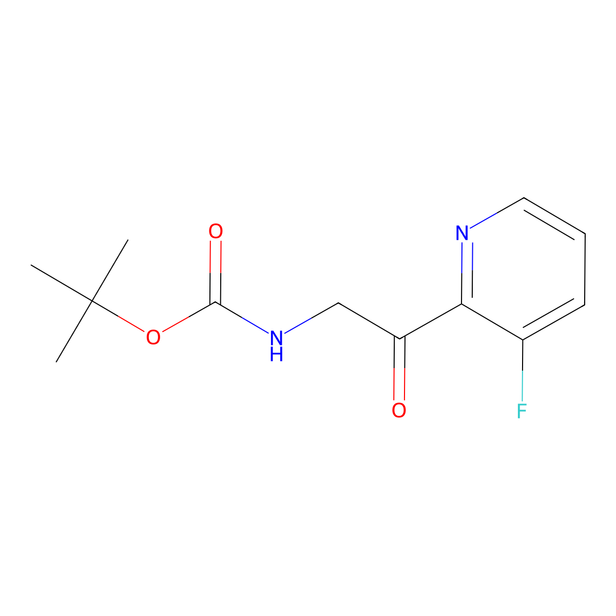 tert-butyl N-[2-(3-fluoropyridin-2-yl)-2-oxoethyl]carbamate molecular structure, CAS 2955710-23-1