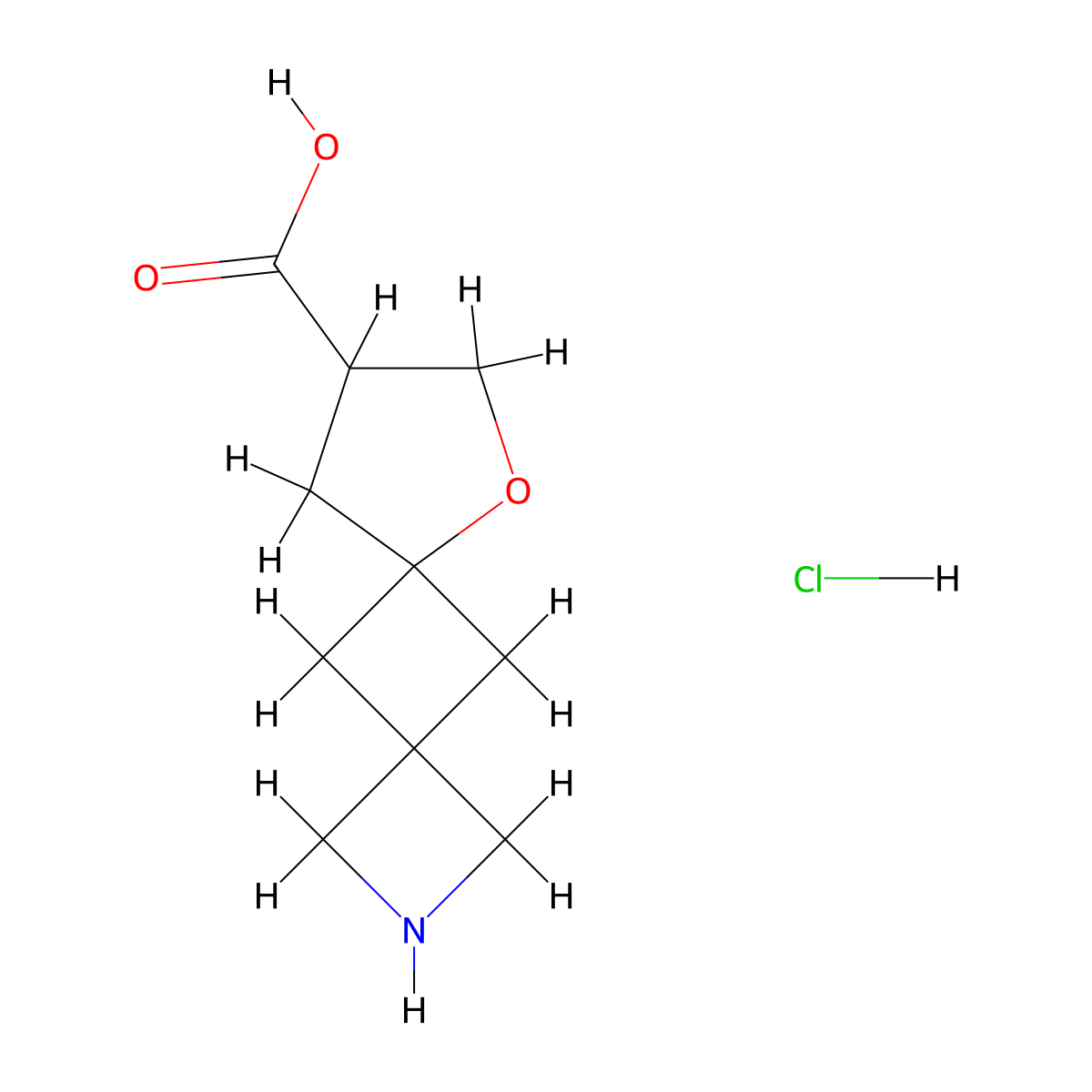 7-Oxa-2-azadispiro[3.1.4^{6}.1^{4}]undecane-9-carboxylic acid hydrochloride molecular structure, CAS 2955710-27-5