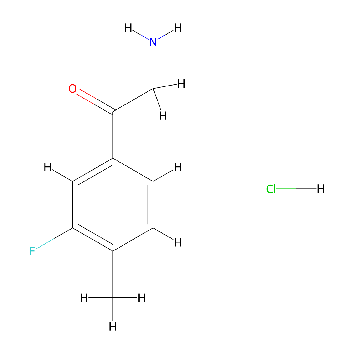2-Amino-1-(3-fluoro-4-methylphenyl)ethan-1-one hydrochloride molecular structure, CAS 2955710-34-4