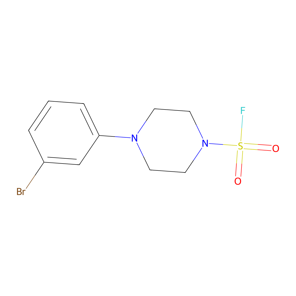 4-(3-Bromophenyl)piperazine-1-sulfonyl fluoride molecular structure, CAS 2955710-67-3