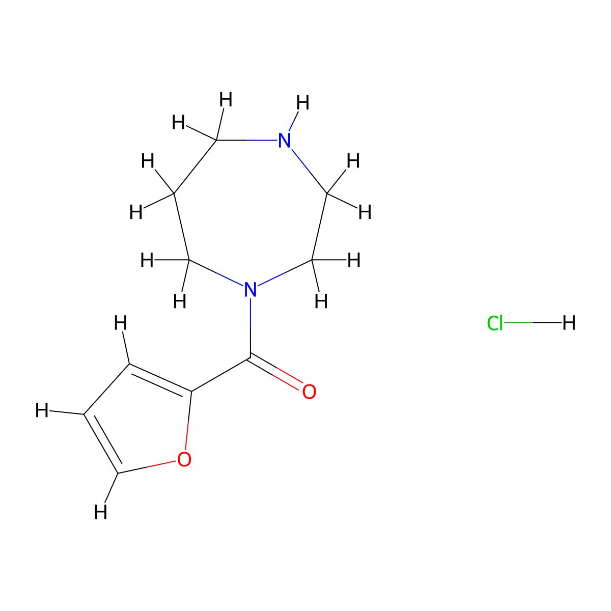 1-(Furan-2-carbonyl)-1,4-diazepane hydrochloride molecular structure, CAS 2955710-68-4
