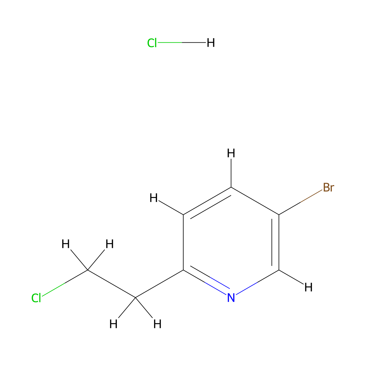 5-Bromo-2-(2-chloroethyl)pyridine hydrochloride molecular structure, CAS 2955710-77-5