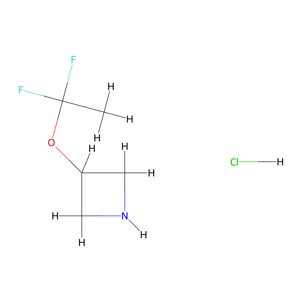 3-(1,1-Difluoroethoxy)azetidine;hydrochloride molecular structure, CAS 2955710-82-2