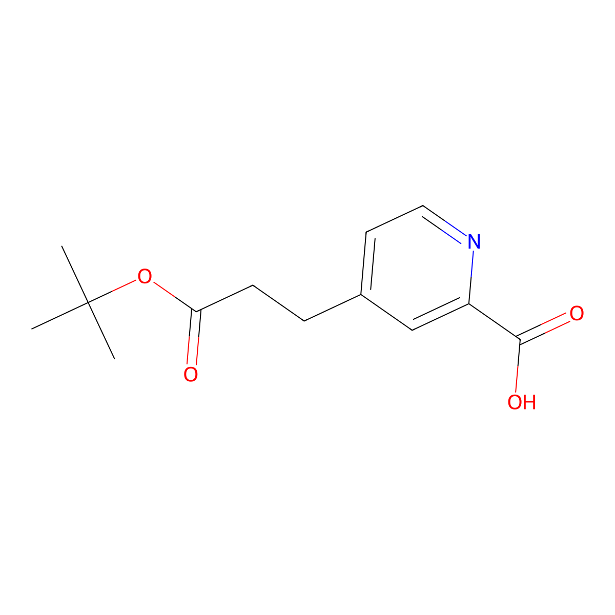 4-[3-(Tert-butoxy)-3-oxopropyl]pyridine-2-carboxylic acid molecular structure, CAS 2955710-89-9