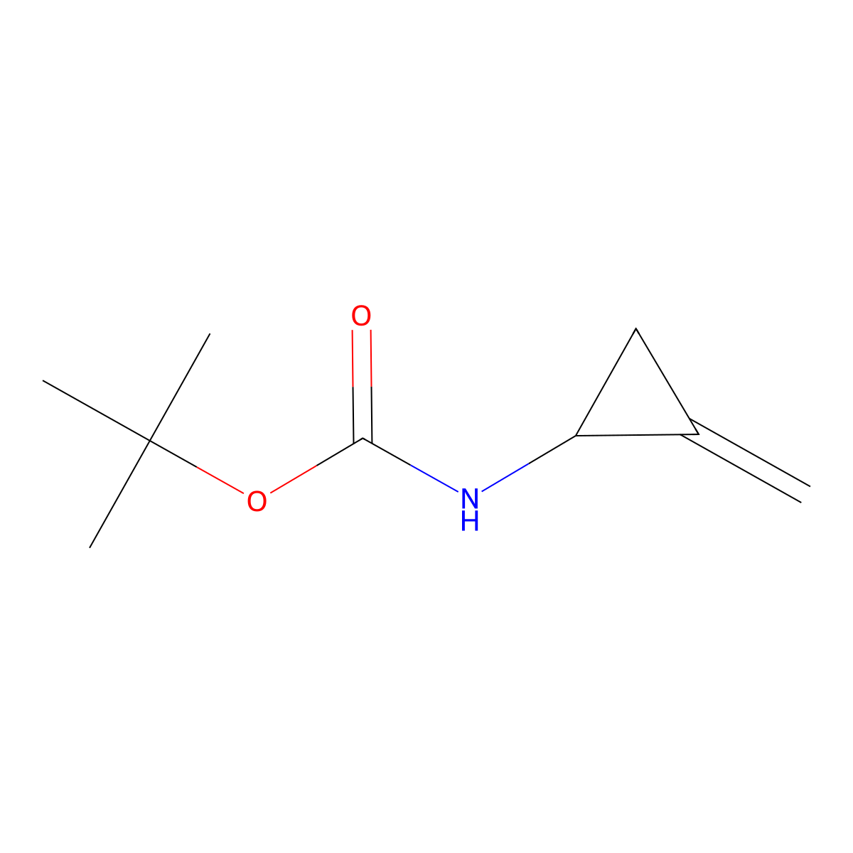 tert-butyl N-(2-methylidenecyclopropyl)carbamate molecular structure, CAS 2955710-93-5