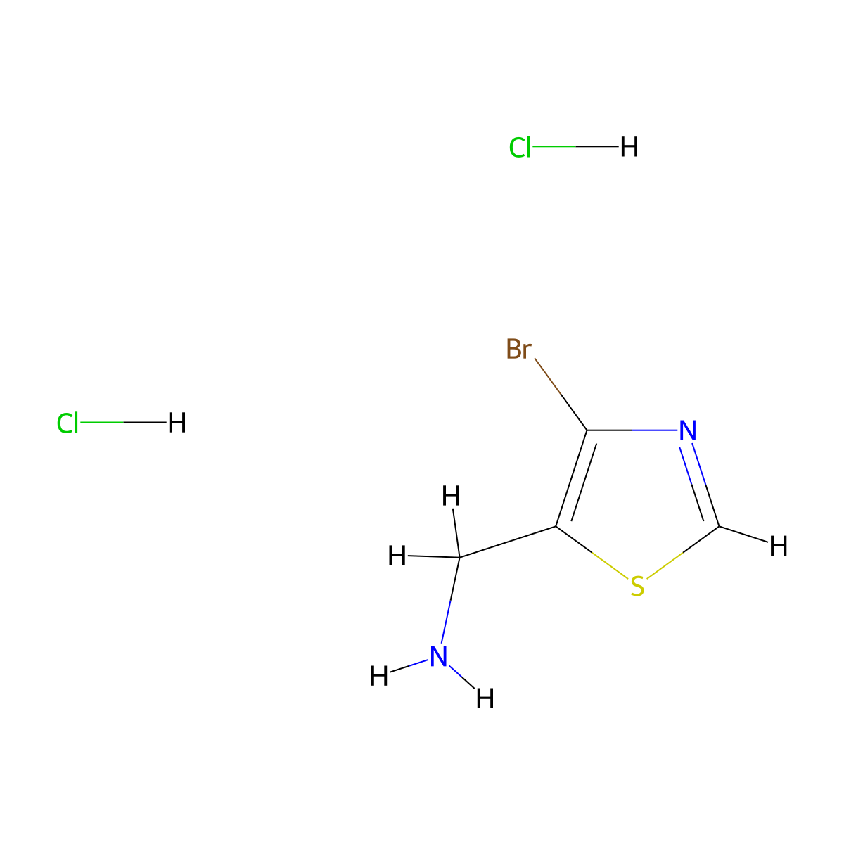 (4-Bromo-1,3-thiazol-5-yl)methanamine;dihydrochloride molecular structure, CAS 2955710-94-6