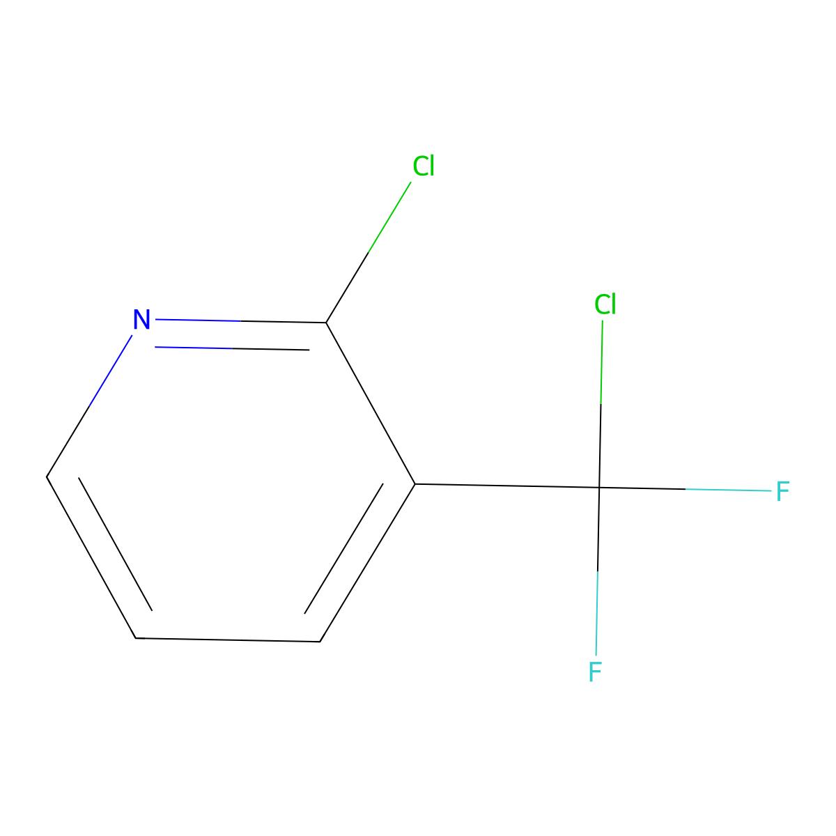 2-Chloro-3-(chlorodifluoromethyl)pyridine molecular structure, CAS 2955711-01-8