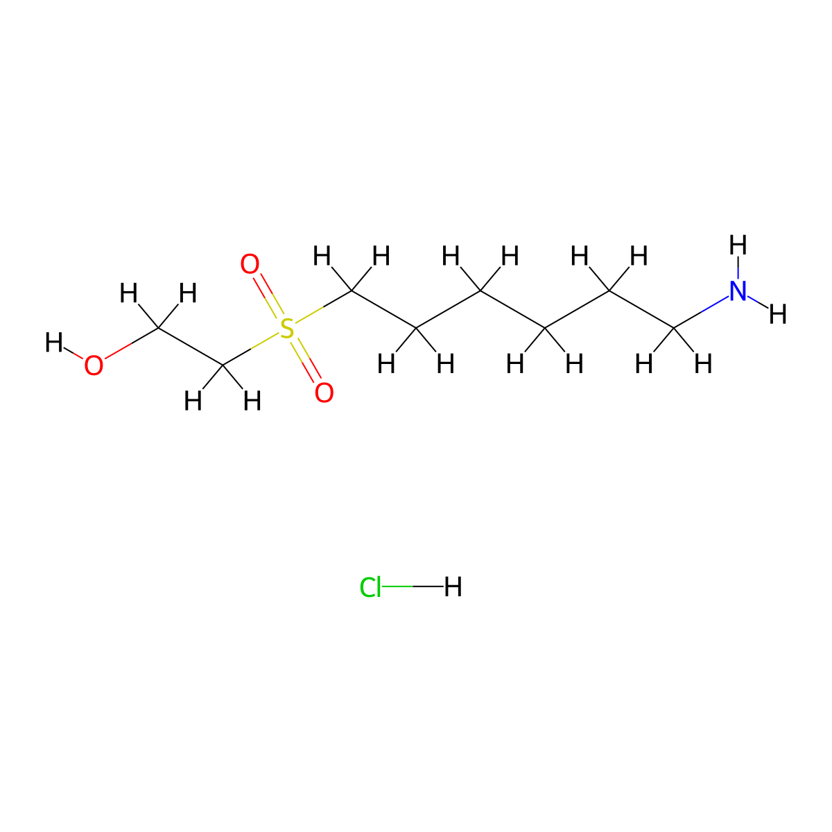 2-(6-Aminohexylsulfonyl)ethanol;hydrochloride molecular structure, CAS 2955711-20-1