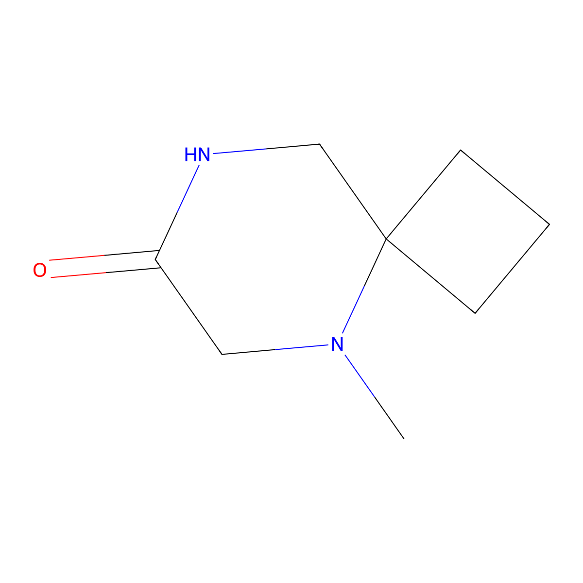 5-Methyl-5,8-diazaspiro[3.5]nonan-7-one molecular structure, CAS 2955711-33-6