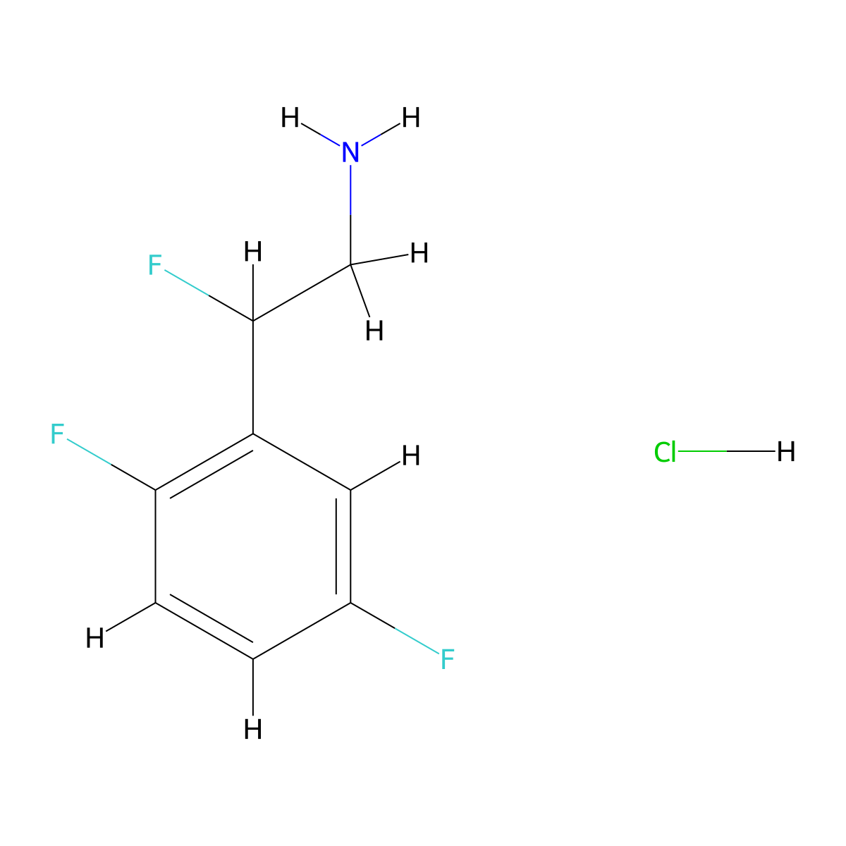 2-(2,5-Difluorophenyl)-2-fluoroethan-1-amine hydrochloride molecular structure, CAS 2955711-38-1