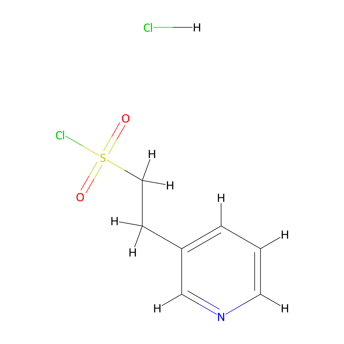 2-Pyridin-3-ylethanesulfonyl chloride;hydrochloride molecular structure, CAS 2955711-40-5