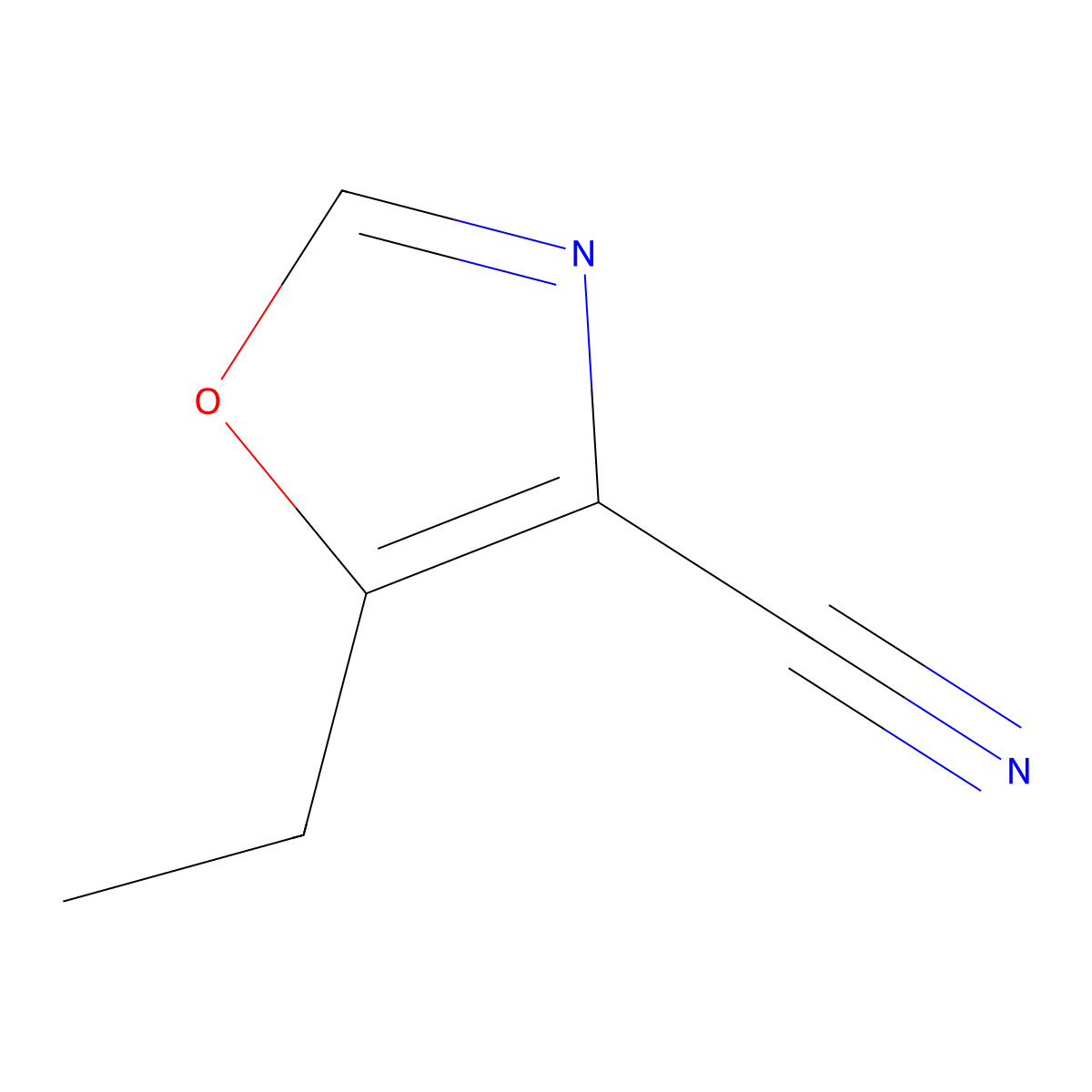 5-Ethyl-1,3-oxazole-4-carbonitrile molecular structure, CAS 2955711-45-0
