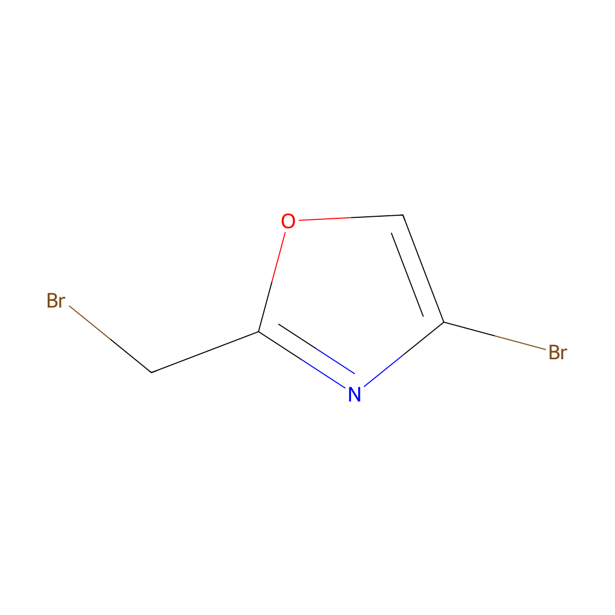 4-Bromo-2-(bromomethyl)-1,3-oxazole molecular structure, CAS 2955711-48-3