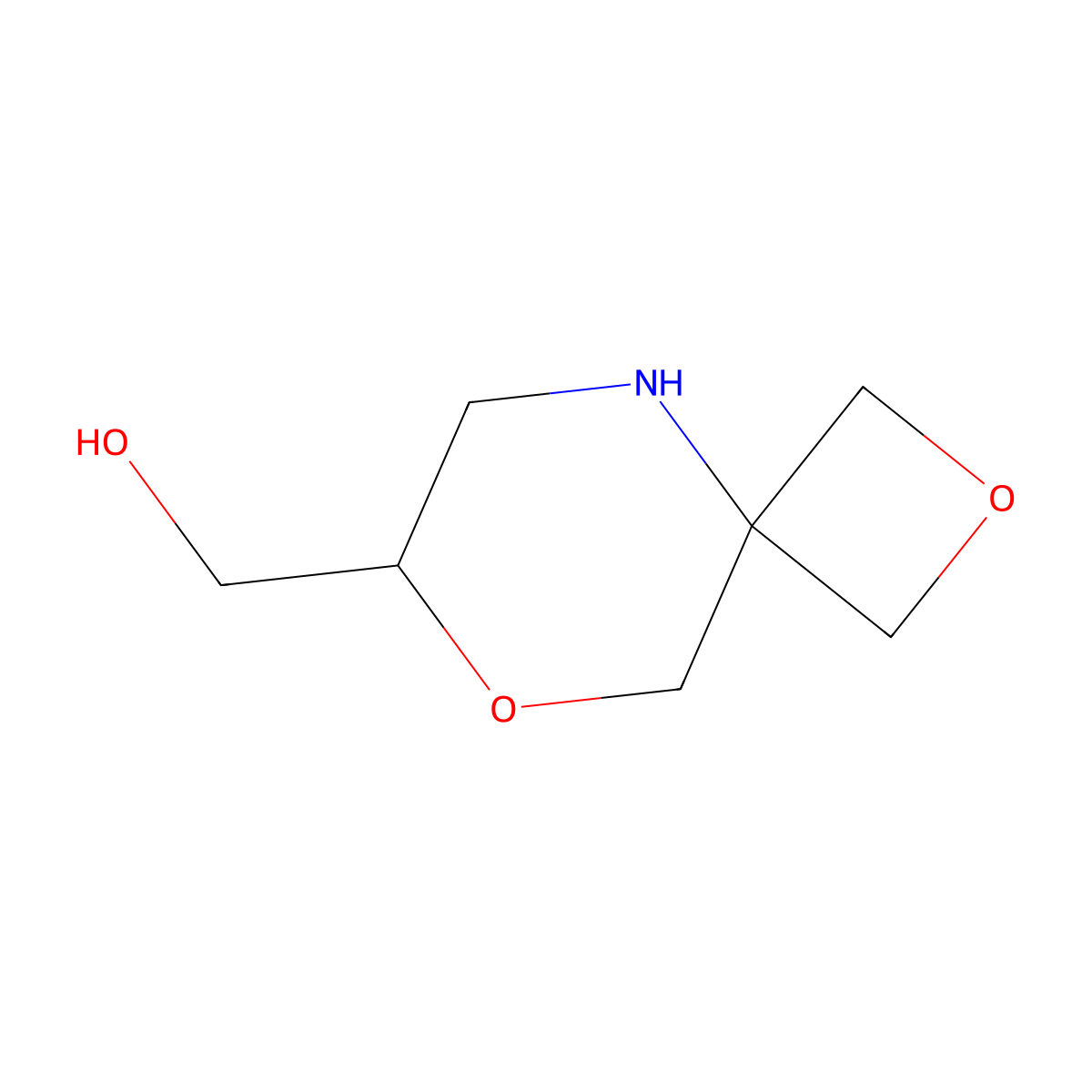 {2,8-Dioxa-5-azaspiro[3.5]nonan-7-yl}methanol molecular structure, CAS 2955711-58-5