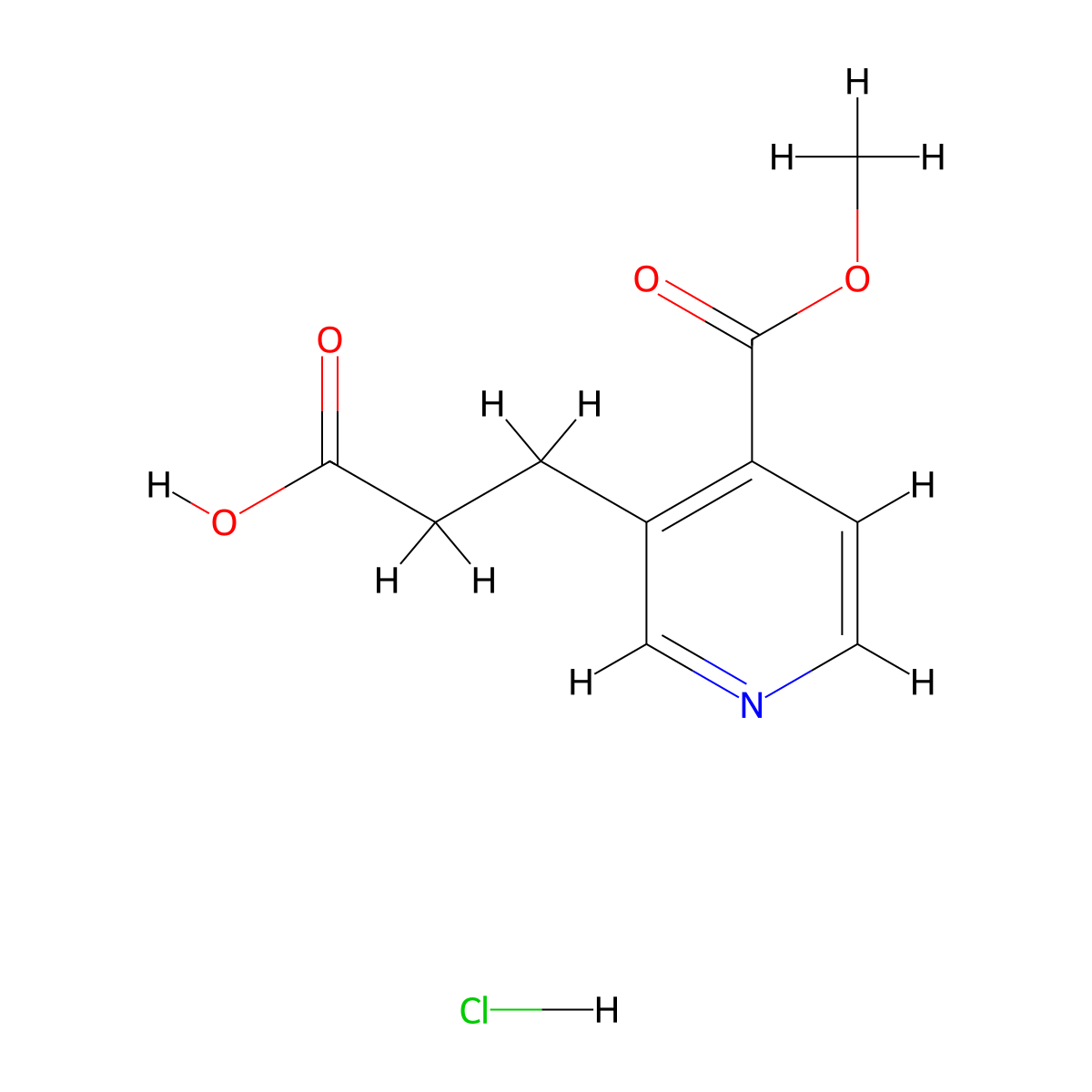 3-[4-(Methoxycarbonyl)pyridin-3-yl]propanoic acid hydrochloride molecular structure, CAS 2955711-60-9
