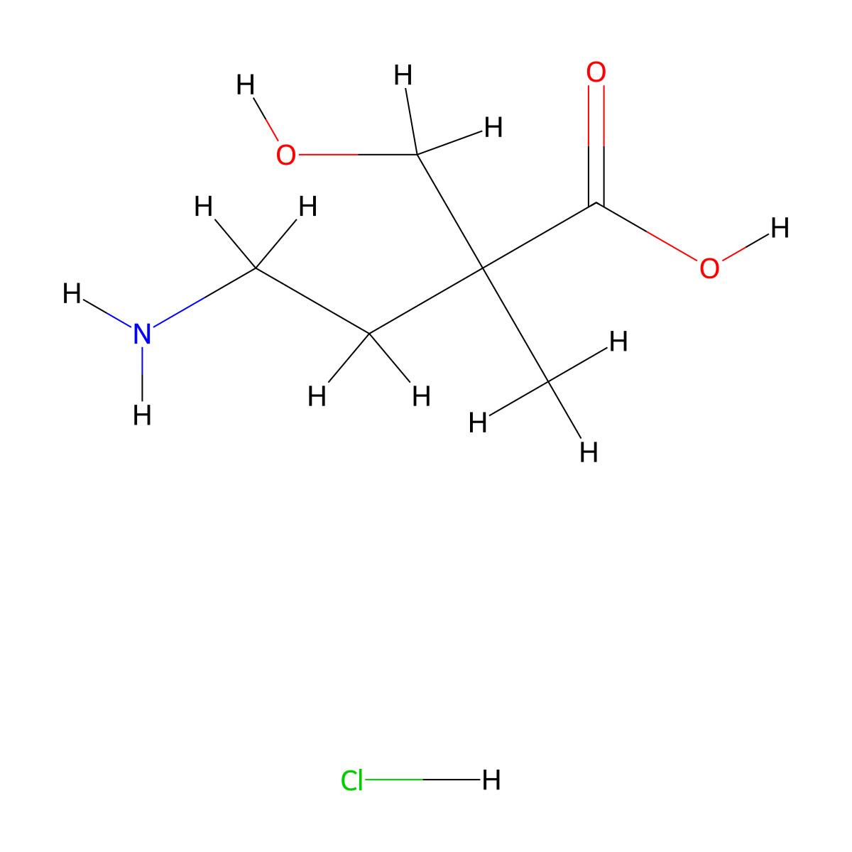 4-Amino-2-(hydroxymethyl)-2-methylbutanoic acid hydrochloride molecular structure, CAS 2955711-69-8