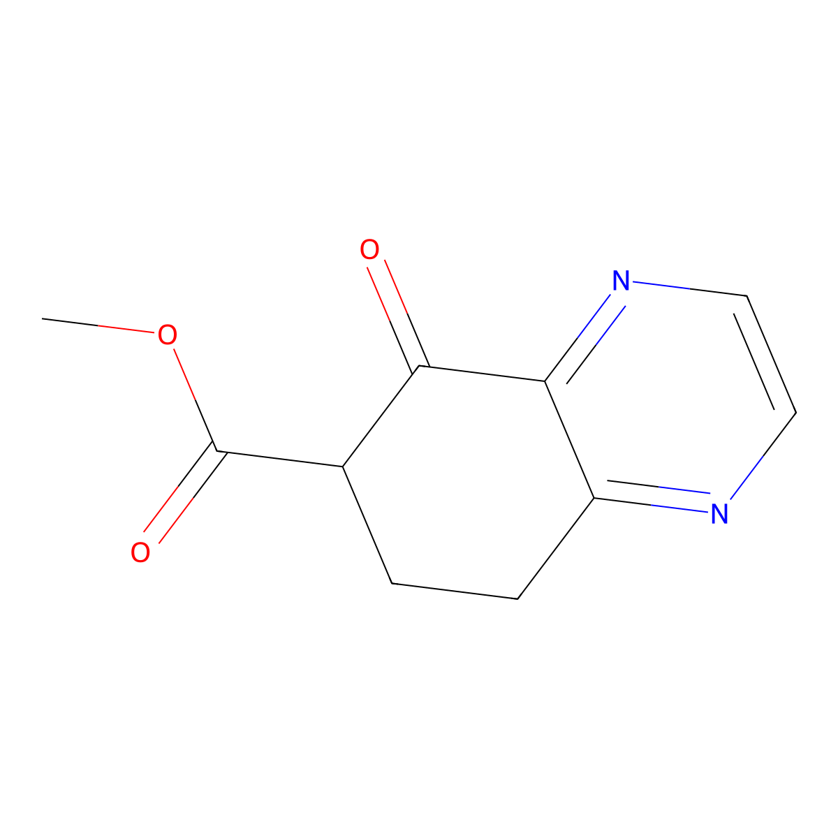 Methyl 5-oxo-5,6,7,8-tetrahydroquinoxaline-6-carboxylate molecular structure, CAS 2955711-71-2