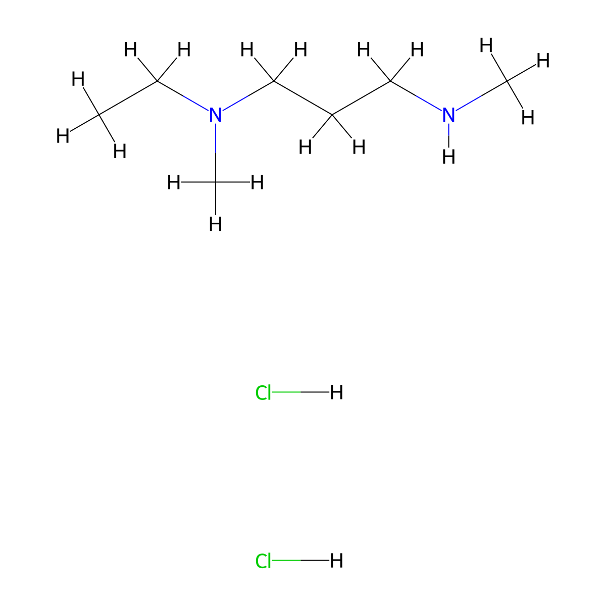 {3-[Ethyl(methyl)amino]propyl}(methyl)amine dihydrochloride molecular structure, CAS 2955711-73-4