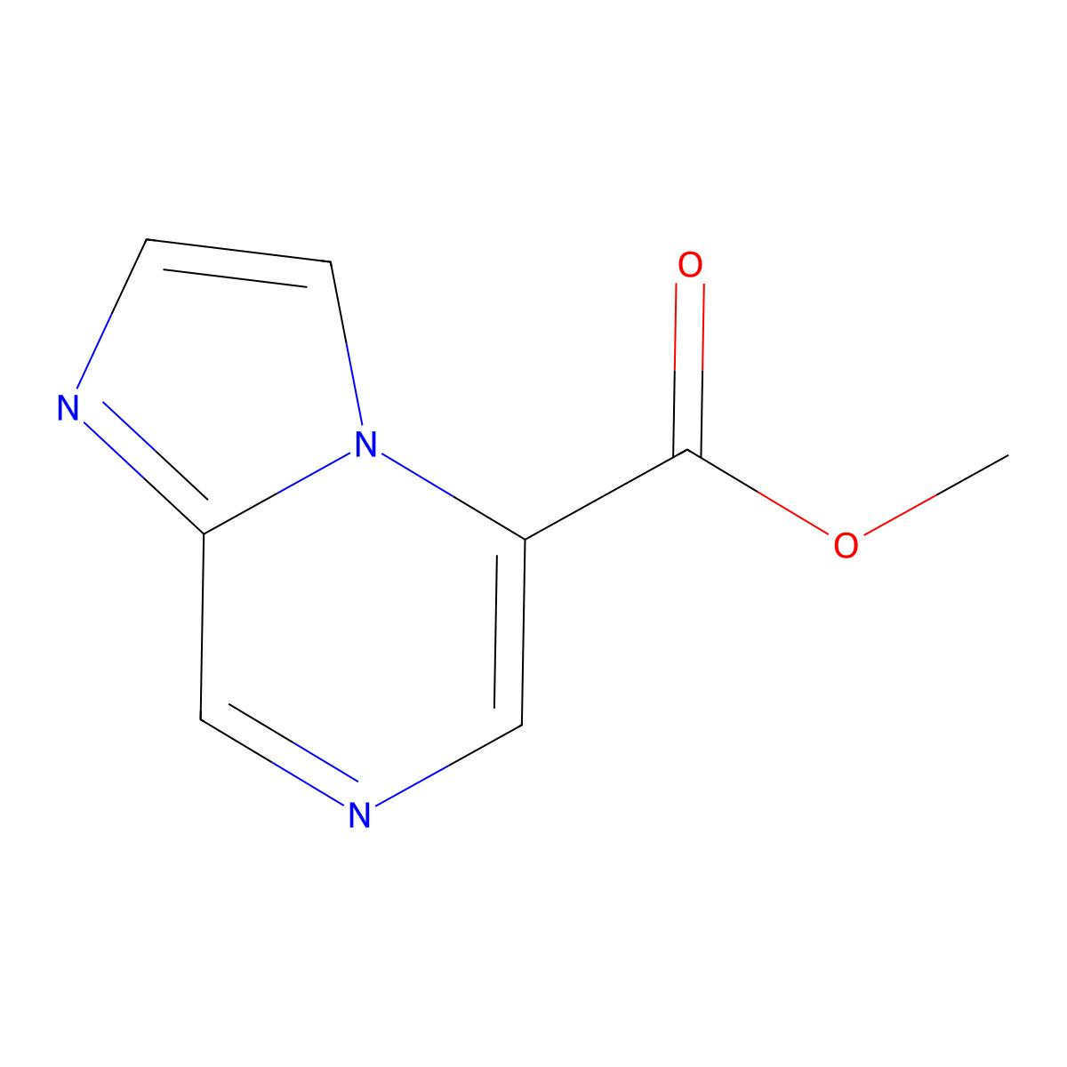 Methyl imidaZo[1,2-a]pyraZine-5-carboxylate molecular structure, CAS 2955711-96-1